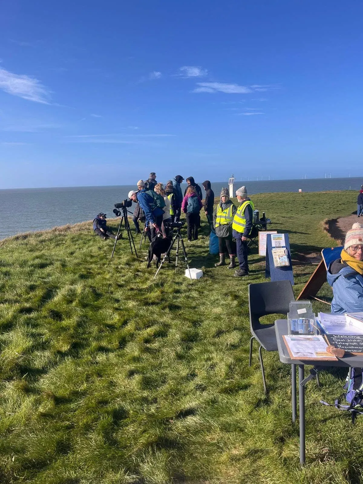 A Friends of Hilbre group gathered during an island activity day