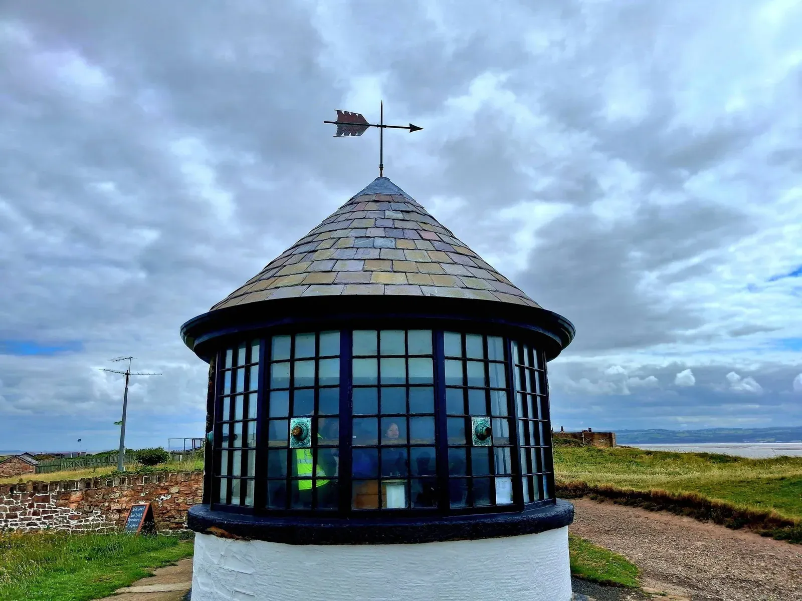 The glazed Telegraph Station lookout on Hilbre Island